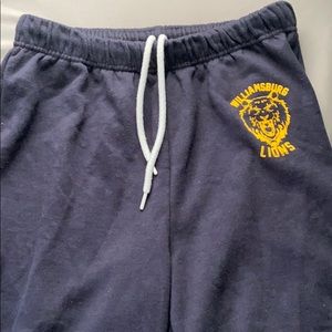 navy sweatpants from garage